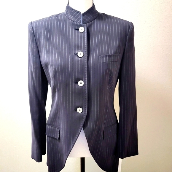 Dolce & Gabbana | Navy Pinstripe Blazer - Picture 1 of 9